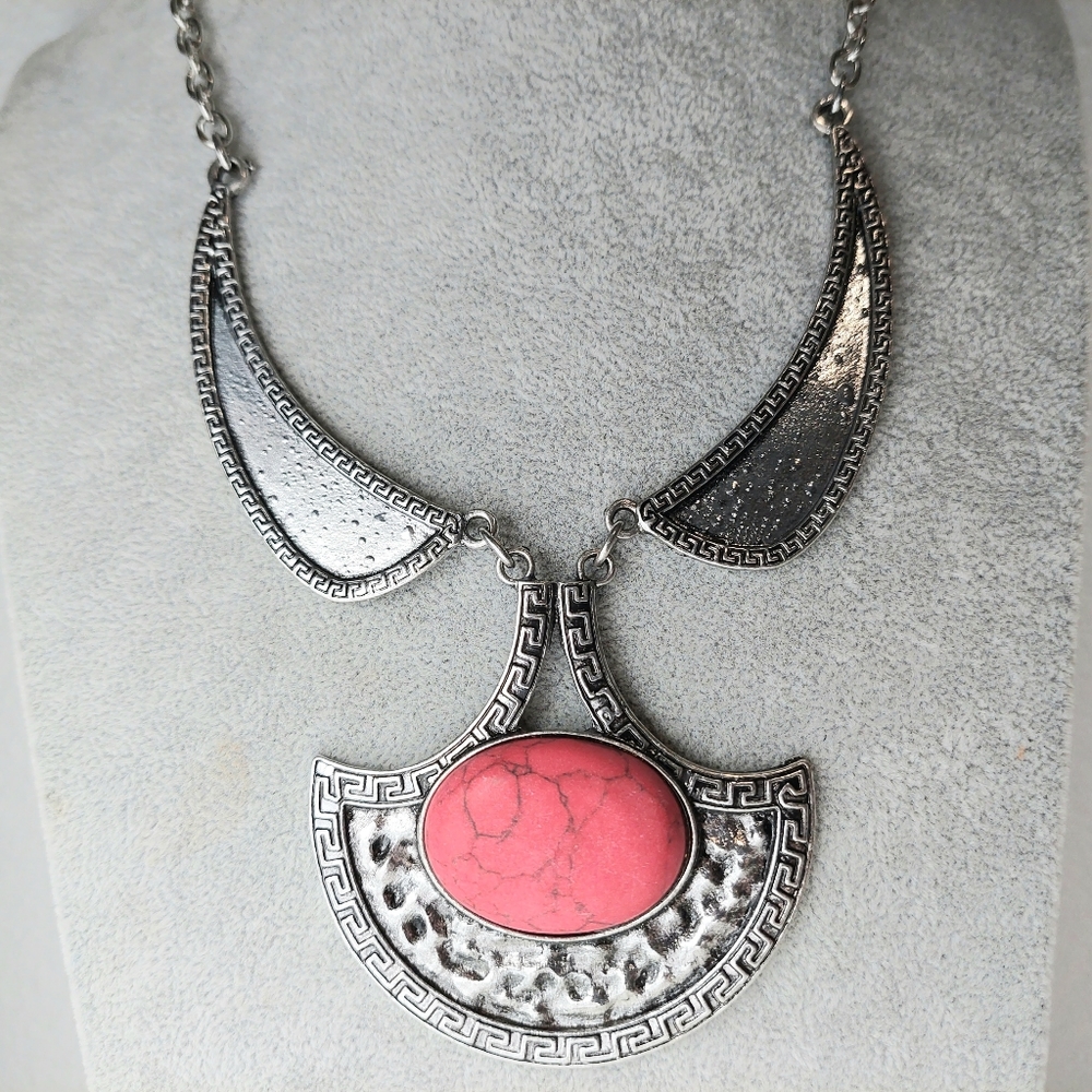 18 Inch Kostibas Hellas SilverTone Necklace